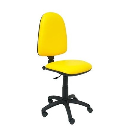 PIQUERAS Y CRESPO SILLA AYNA GIRATORIA CONTACTO PERMANENTE TAPIZADO SIMILPIEL AMARILLO