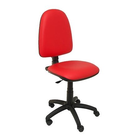 PIQUERAS Y CRESPO SILLA AYNA GIRATORIA CONTACTO PERMANENTE TAPIZADO SIMILPIEL ROJO