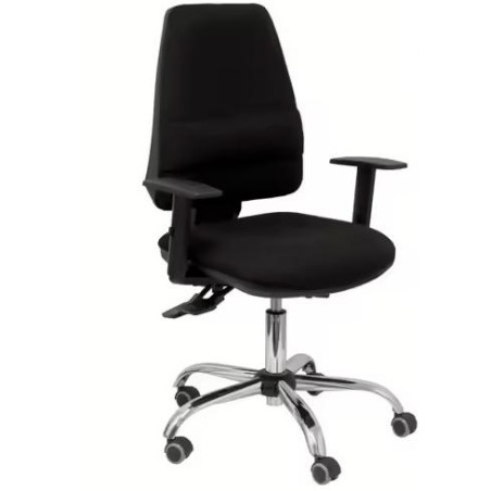 PIQUERAS Y CRESPO SILLA ELCHE GIRATORIA ASINCRO 24H BRAZOS REG. REFUERZO LUMBAR TEJIDO BALI NEGRO