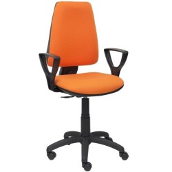PIQUERAS Y CRESPO SILLA ELCHE GIRATORIA C.PERMANENTE BRAZOS FIJOS TEJIDO BALI NARANJA