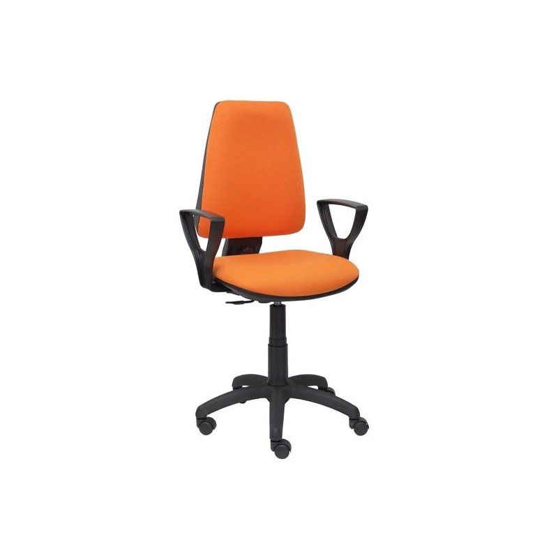PIQUERAS Y CRESPO SILLA ELCHE GIRATORIA C.PERMANENTE BRAZOS FIJOS TEJIDO BALI NARANJA