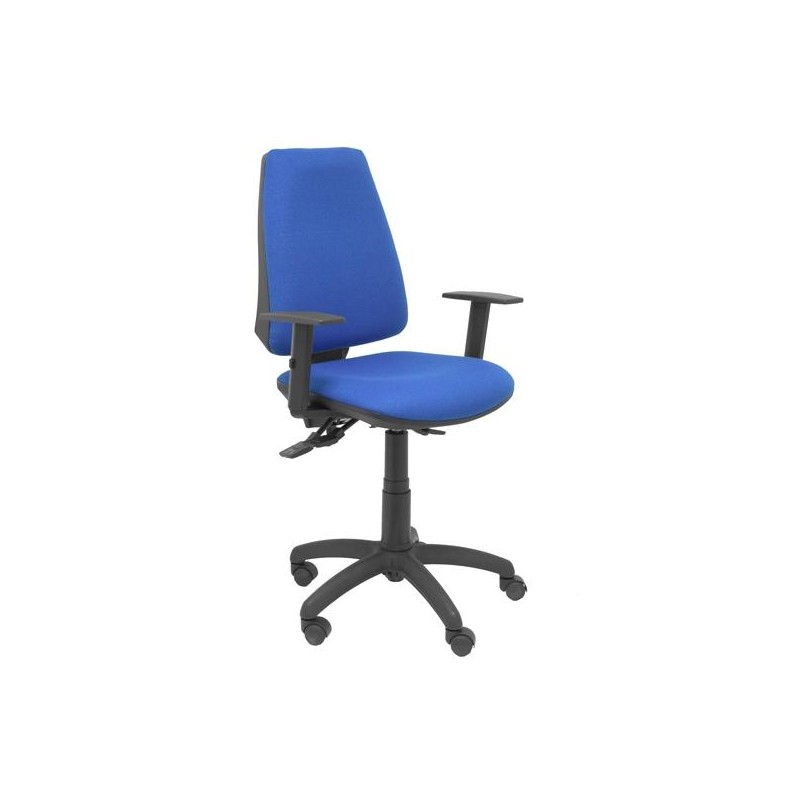 PIQUERAS Y CRESPO SILLA ELCHE GIRATORIA ASINCRO BRAZOS REGULABLES TEJIDO BALI AZUL