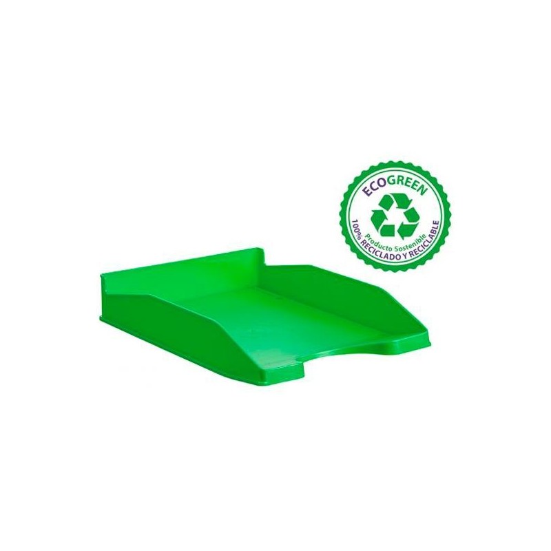 ARCHIVO 2000 BANDEJA APILABLE EN 3 POSICIONES FONDO LISO DIN A4 Y FOLIO 345X255X60 MM VERDE