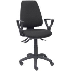 PIQUERAS Y CRESPO SILLA ELCHE GIRATORIA ASINCRO BRAZOS FIJOS TEJIDO BALI NEGRO