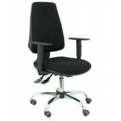 PIQUERAS Y CRESPO SILLA ELCHE GIRATORIA ASINCRO 36H BRAZOS REG. RUEDAS DE PARQUÉ TEJIDO BALI NEGRO