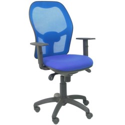 PIQUERAS Y CRESPO SILLA JORQUERA GIRATORIA SINCRO BRAZOS REG. REFUERZO LUMBAR MALLA/TEJIDO BALI AZUL