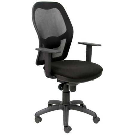 PIQUERAS Y CRESPO SILLA JORQUERA MALLA NEGRA ASIENTO BALI NEGRO