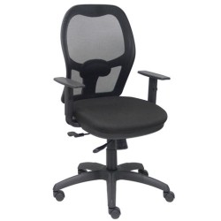 PIQUERAS Y CRESPO SILLA JORQUERA MALLA NEGRA ASIENTO BALI NEGRO CON TRASLAK