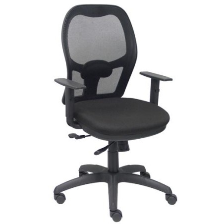 PIQUERAS Y CRESPO SILLA JORQUERA MALLA NEGRA ASIENTO BALI NEGRO CON TRASLAK