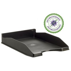 ARCHIVO 2000 BANDEJA ANTIMICROBIANA APILABLE EN 3 POSICIONES FONDO LISO DIN A4 Y FOLIO 345X255X60 MM NEGRO