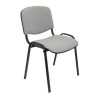 PIQUERAS Y CRESPO SILLA FIJA APILABLE ISO TAPIZADA ARAN GRIS CLARO - PACK DE 4