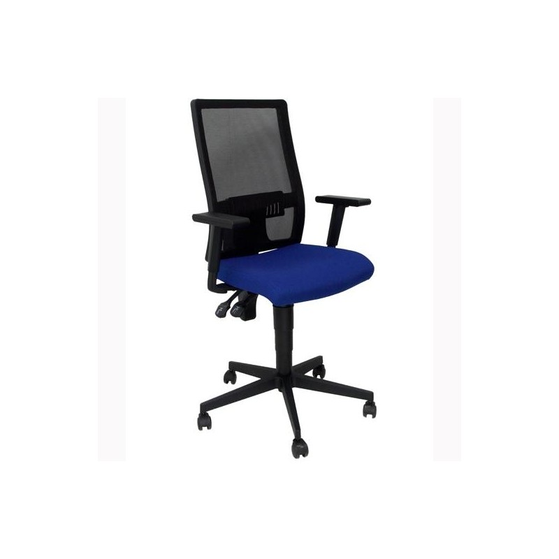 PIQUERAS Y CRESPO SILLA TAKTIK GIRATORIA CP BRAZOS/R RESPALDO DE MALLA NEGRO Y ASIENTO BALI AZUL