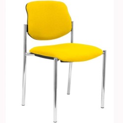 PIQUERAS Y CRESPO SILLA FIJA STYL SIN BRAZOS CHASIS CROMO TEJIDO BALI AMARILLO