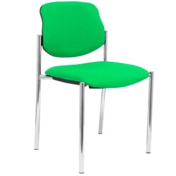 PIQUERAS Y CRESPO SILLA FIJA STYL SIN BRAZOS CHASIS CROMO TEJIDO BALI VERDE