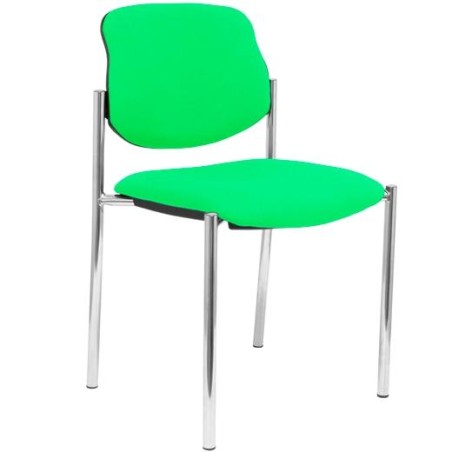 PIQUERAS Y CRESPO SILLA FIJA STYL SIN BRAZOS CHASIS CROMO TEJIDO BALI VERDE PISTACHO