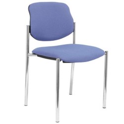 PIQUERAS Y CRESPO SILLA FIJA STYL SIN BRAZOS CHASIS CROMO TEJIDO BALI AZUL CLARO