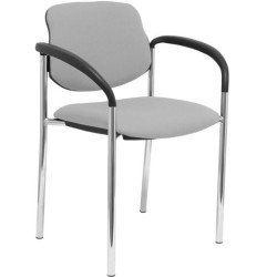 PIQUERAS Y CRESPO SILLA FIJA STYL B/FIJOS CHASIS CROMO TEJIDO BALI GRIS