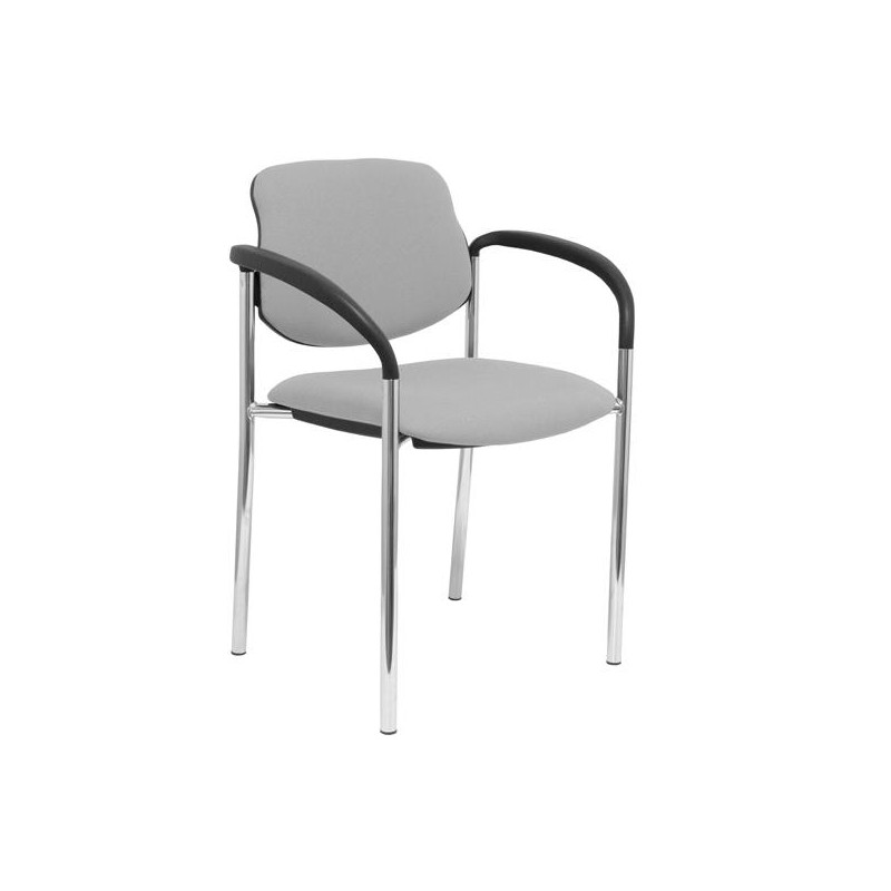 PIQUERAS Y CRESPO SILLA FIJA STYL B/FIJOS CHASIS CROMO TEJIDO BALI GRIS