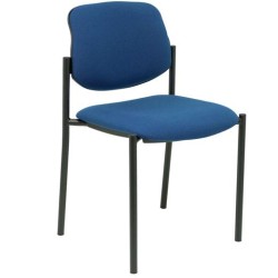 PIQUERAS Y CRESPO SILLA FIJA STYL S/BRAZOS CHASIS NEGRO TEJIDO BALI AZUL MARINO