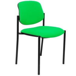 PIQUERAS Y CRESPO SILLA FIJA STYL S/BRAZOS CHASIS NEGRO TEJIDO BALI VERDE PISTACHO