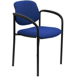 PIQUERAS Y CRESPO SILLA FIJA STYL B/FIJOS CHASIS NEGRO TEJIDO BALI AZUL