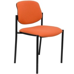 PIQUERAS Y CRESPO SILLA FIJA STYL S/BRAZOS CHASIS NEGRO TEJIDO BALI MARRÓN