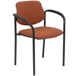 PIQUERAS Y CRESPO SILLA FIJA STYL B/FIJOS CHASIS NEGRO TEJIDO BALI MARRÓN