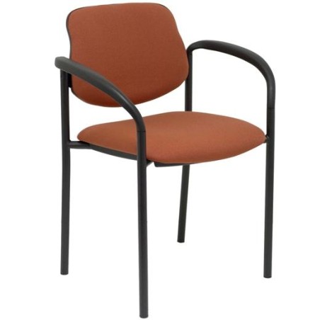 PIQUERAS Y CRESPO SILLA FIJA STYL B/FIJOS CHASIS NEGRO TEJIDO BALI MARRÓN