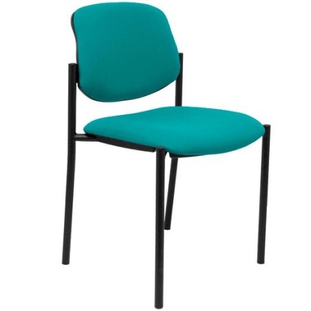 PIQUERAS Y CRESPO SILLA FIJA STYL S/BRAZOS CHASIS NEGRO TEJIDO BALI VERDE