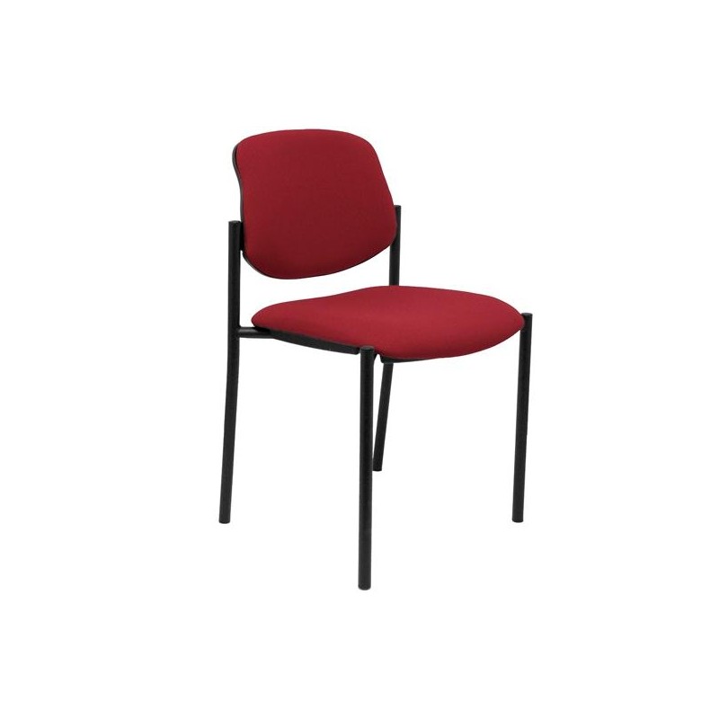 PIQUERAS Y CRESPO SILLA FIJA STYL S/BRAZOS CHASIS NEGRO TEJIDO BALI GRANATE