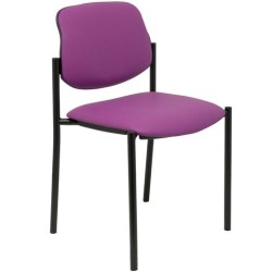 PIQUERAS Y CRESPO SILLA FIJA STYL SIN BRAZOS CHASIS NEGRO TAPIZADO SIMILPIEL MORADO