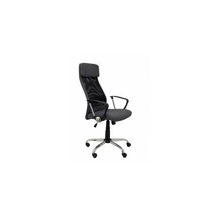 PIQUERAS Y CRESPO SILLA BASCULANTE B/FIJOS RESPALDO DE MALLA ASIENTO NEGRO
