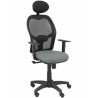 PIQUERAS Y CRESPO SILLA ALOCÉN SINCRO C/CABECERO FIJO B/REGULABLES REFUERZO LUMBAR MALLA NEGRO Y ASIENTO BALI GRIS