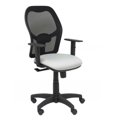 PIQUERAS Y CRESPO SILLA ALOCÉN B/REGULABLES RESPALDO DE MALLA NEGRO ASIENTO BALI GRIS CLARO