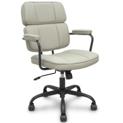 PIQUERAS Y CRESPO SILLA OPTI518 GIRATORIA BASCULANTE BRAZOS FIJOS TAPIZADO SIMILPIEL BEIGE