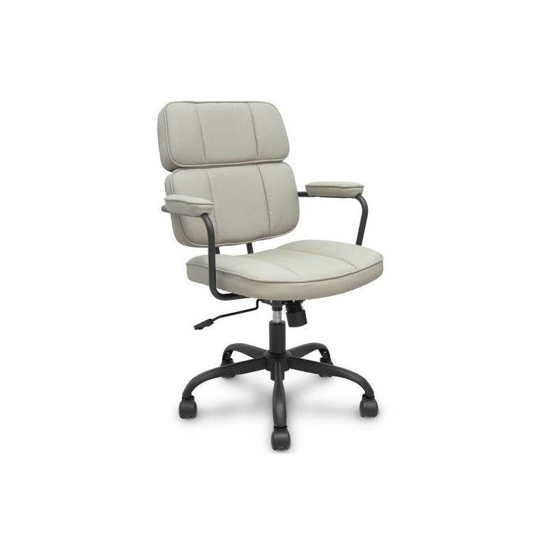 PIQUERAS Y CRESPO SILLA OPTI518 GIRATORIA BASCULANTE BRAZOS FIJOS TAPIZADO SIMILPIEL BEIGE