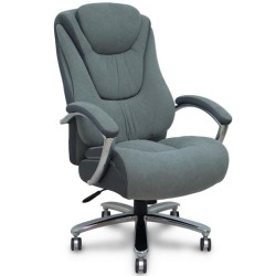 PIQUERAS Y CRESPO SILLÓN DE VISITA ERGO531 BASCULANTE BASE CROMADA RUEDAS DE NAILON TAPIZADO TELA 3D GRIS