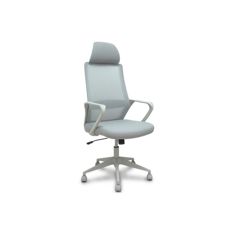 PIQUERAS Y CRESPO SILLA PRO534 GRIS RESPALDO MALLA GRIS ASIENTO TELA GRIS BASE PIRAMIDAL GRIS RUEDAS NAILON