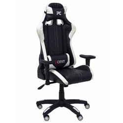 PIQUERAS Y CRESPO SILLA GAMING PARAISO BASCULANTE GIRATORIA REGULABLE EN ALTURA NEGRO Y BLANCO