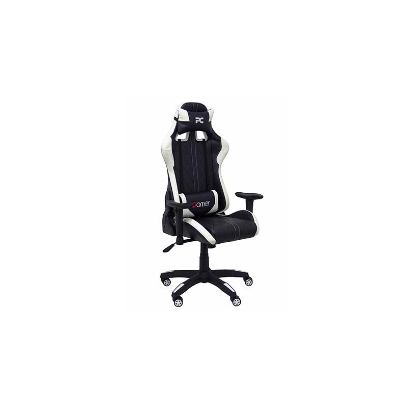 PIQUERAS Y CRESPO SILLA GAMING PARAISO BASCULANTE GIRATORIA REGULABLE EN ALTURA NEGRO Y BLANCO