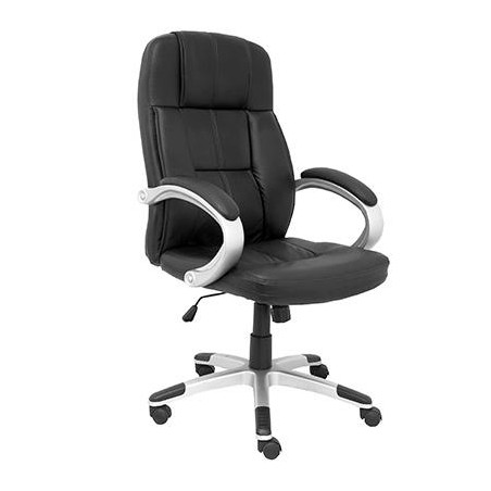 PIQUERAS Y CRESPO SILLÓN DE DIRECCIÓN TOBARRA GIRATORIO BRAZOS FIJOS REGULABLE BASCULANTE NEGRO