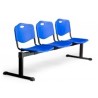 PIQUERAS Y CRESPO BANCADA ISO 3 PLAZAS ASIENTO Y RESPALDO PVC AZUL