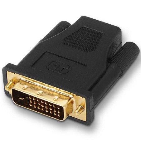 AISENS ADAPTADOR DVI A HDMI, DVI 24+1/M - HDMI A/H ORO NEGRO