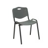 PIQUERAS Y CRESPO PACK DE 2 SILLAS FIJAS APILABLES ISO ASIENTO Y RESPALDO PVC GRIS