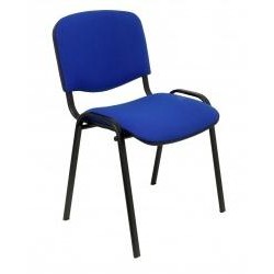 PIQUERAS Y CRESPO PACK DE 4 SILLAS FIJAS APILABLES ISO TAPIZADA ARAN AZUL