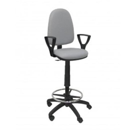 PIQUERAS Y CRESPO TABURETE AYNA GIRATORIO CP ARO REPOSAPIÉS B/FIJOS TAPIZADO BALI GRIS