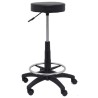 PIQUERAS Y CRESPO TABURETE TOLOSA GIRATORIO REGULABLE CON ARO REPOSAPIÉS TAPIZADO SIMILPIEL NEGRO