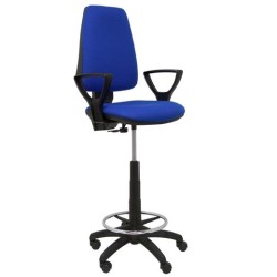 PIQUERAS Y CRESPO TABURETE ELCHE CP ERGONÓMICO B/FIJOS ARO REPOSAPIÉS TEJIDO BALI AZUL