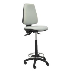 PIQUERAS Y CRESPO TABURETE ELCHE GIRATORIO ASINCRO ARO RESPOSAPIÉS TEJIDO BALI GRIS CLARO