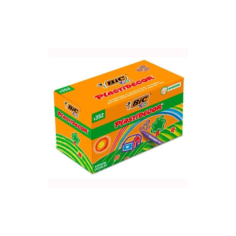 PLASTIDECOR CERAS KIDS ESPECIAL ESCUELAS 16 COLORES SURTIDOS CAJA 352 UD